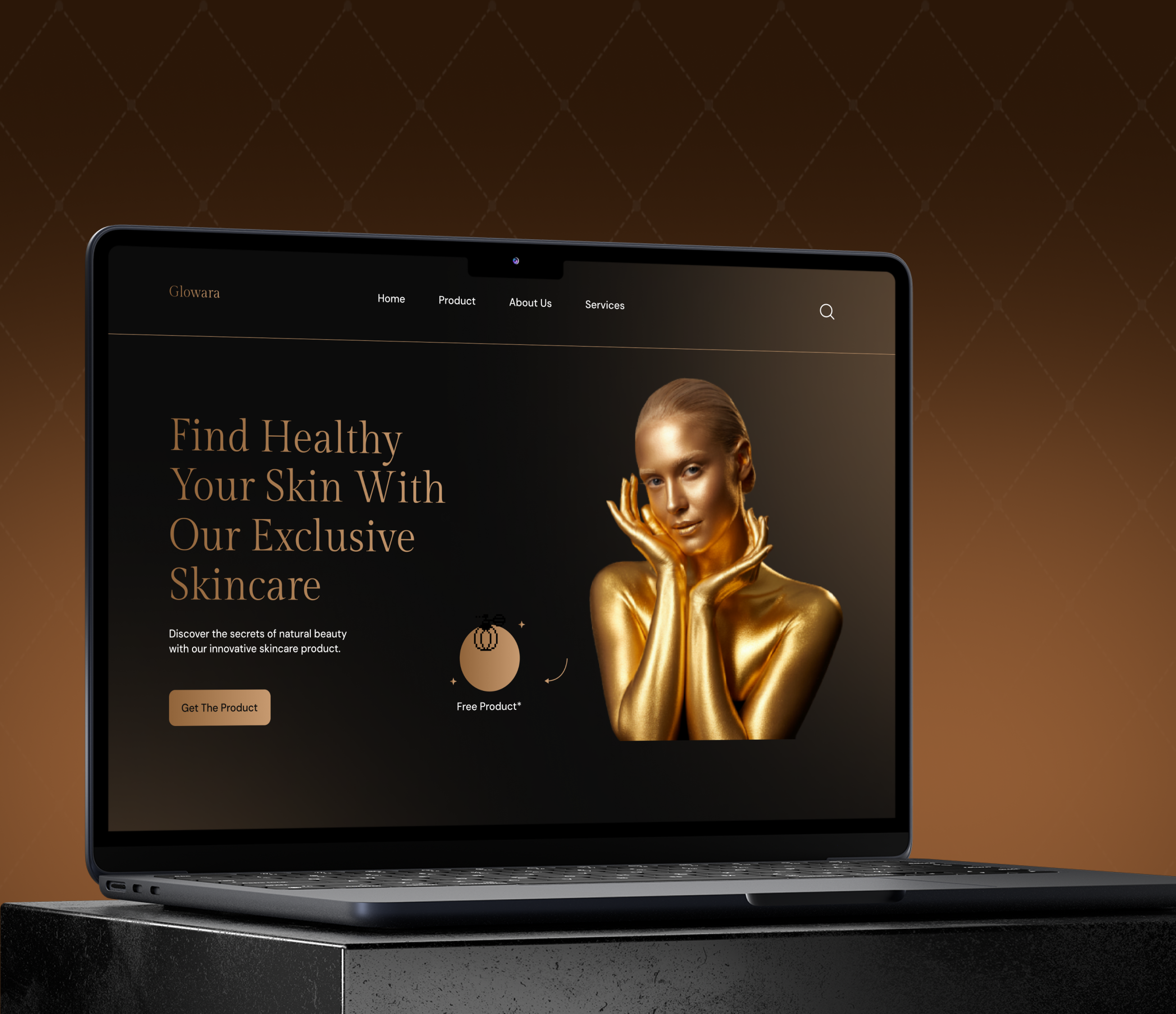 Elegant Skincare Product Landing Page Design